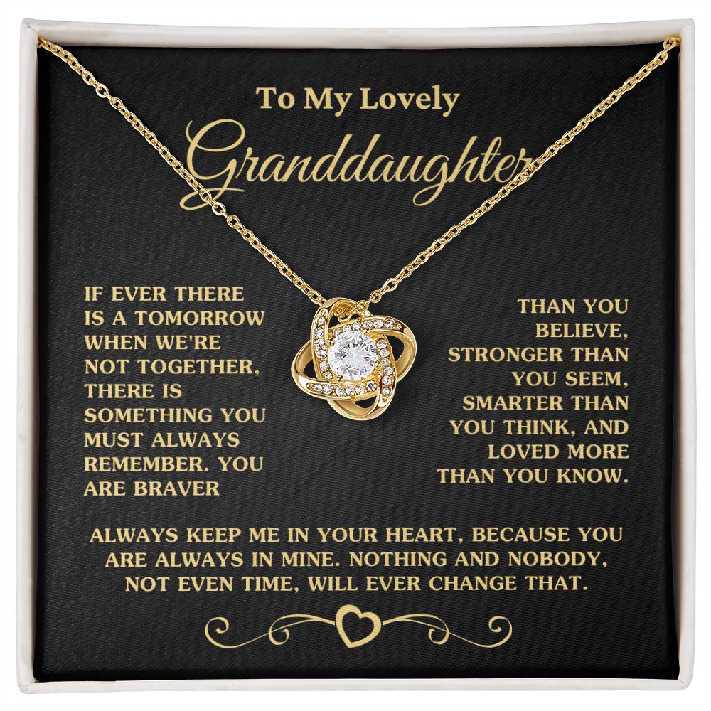 Gift for Granddaughter "Love More Than You Know" Necklace