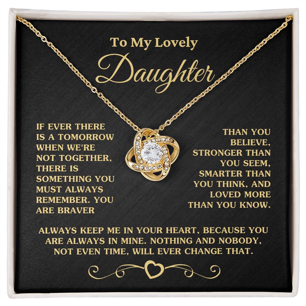Gift for Daughter "Love More Than You Know" Necklace