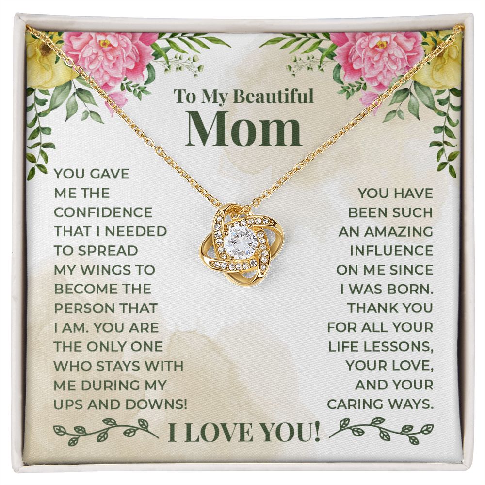 To My Beautiful Mom "Life Lessons" Necklace