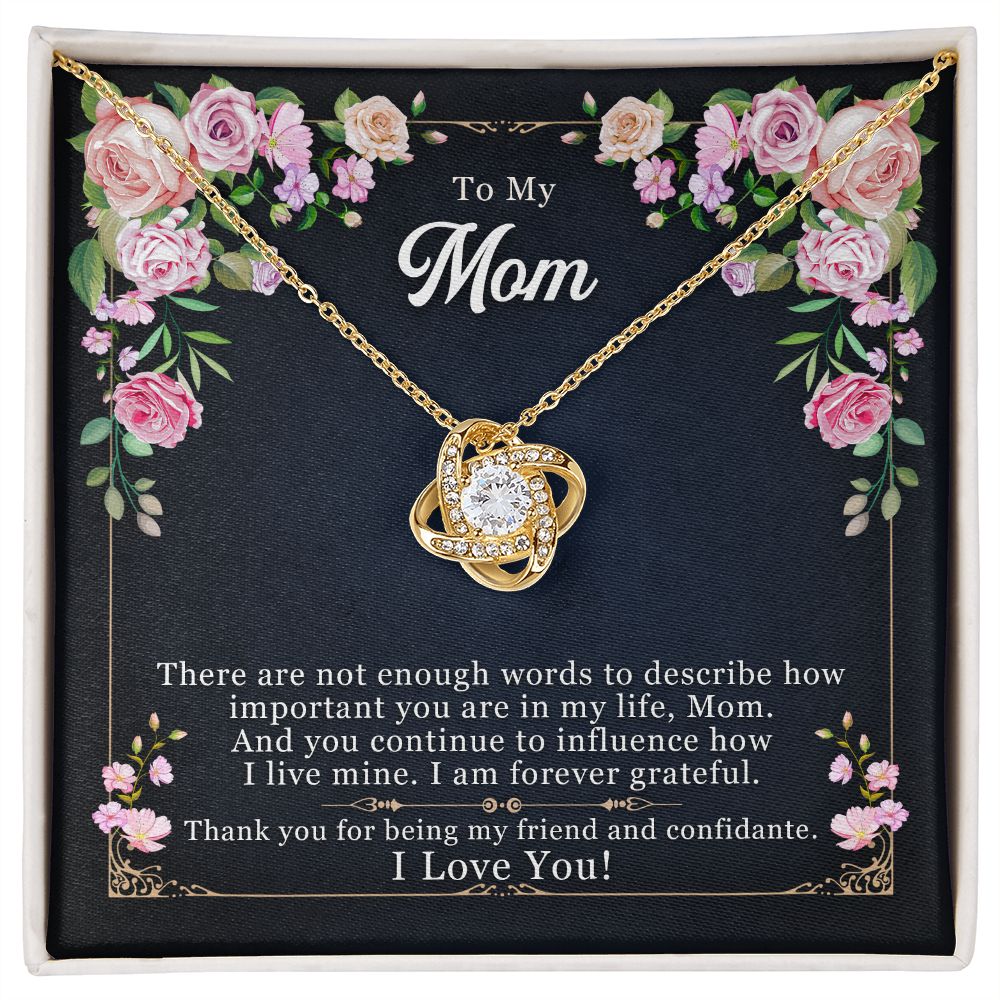 Gift for Mom "I Am Forever Grateful" Necklace
