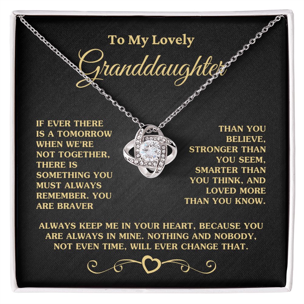 Gift for Granddaughter "Love More Than You Know" Necklace