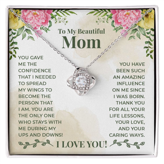 To My Beautiful Mom "Life Lessons" Necklace