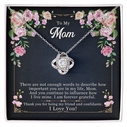 Gift for Mom "I Am Forever Grateful" Necklace