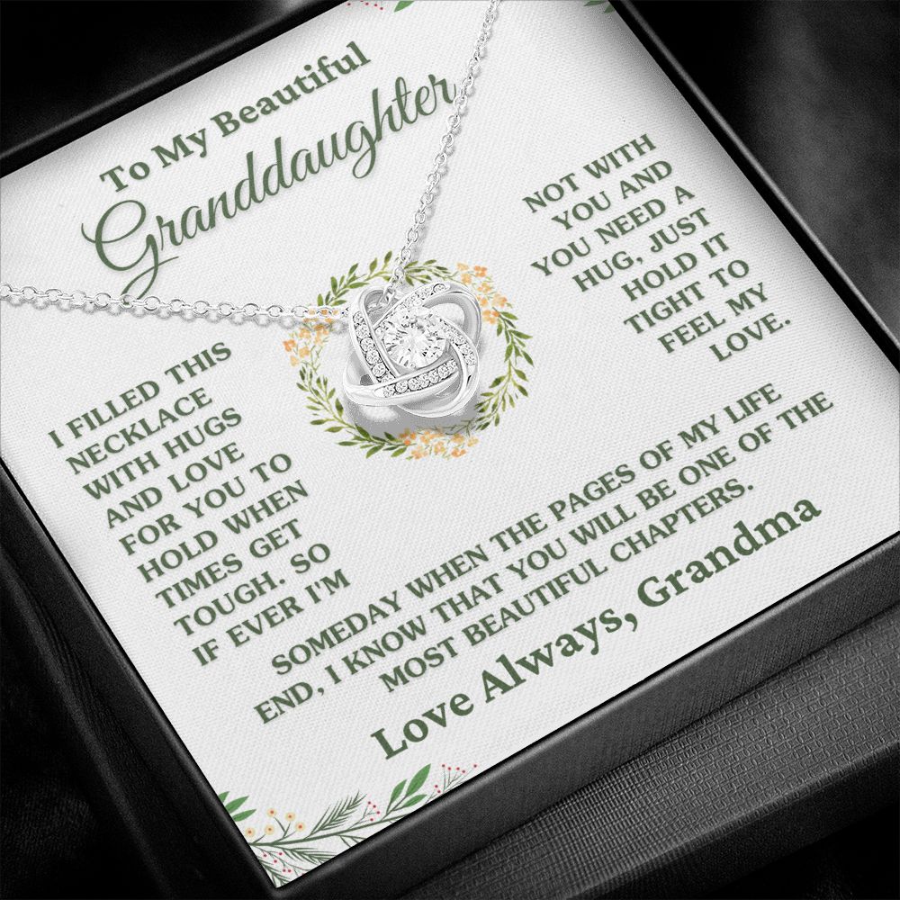 Gift For Granddaughter "Hugs and Love" Necklace