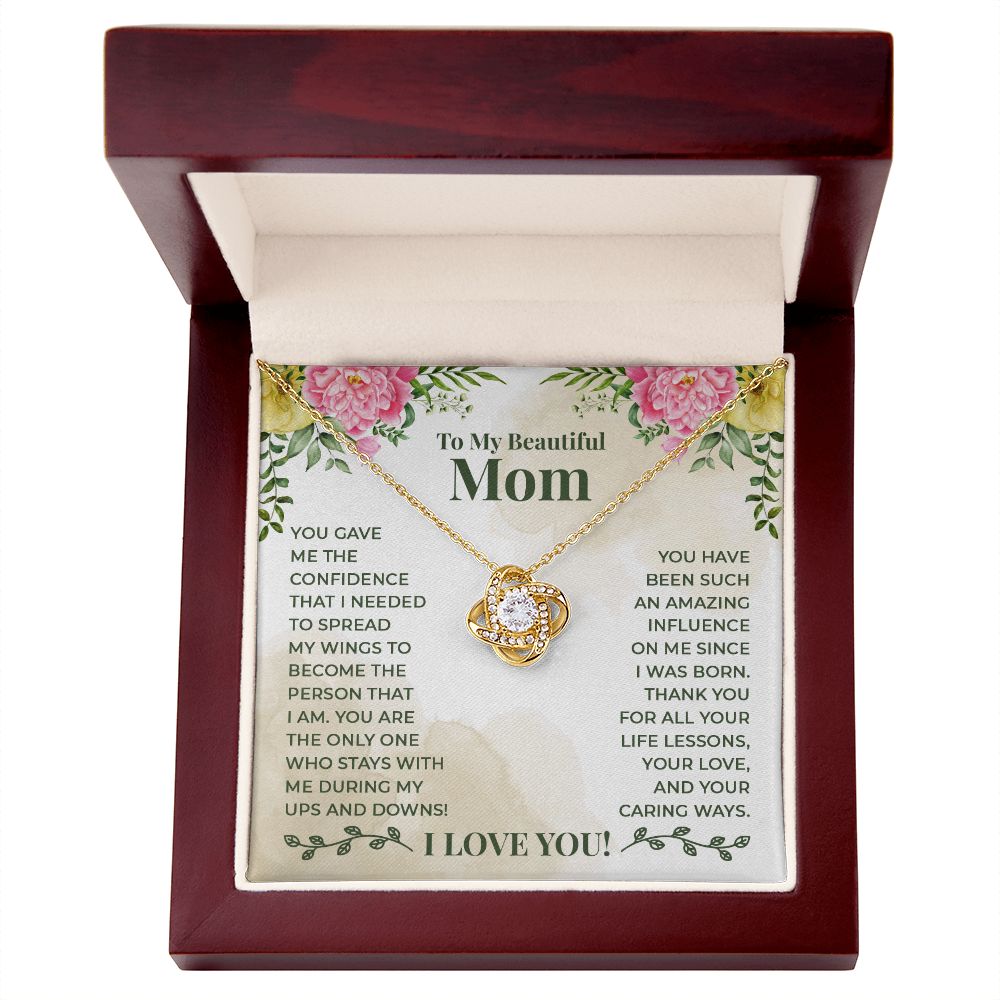 To My Beautiful Mom "Life Lessons" Necklace