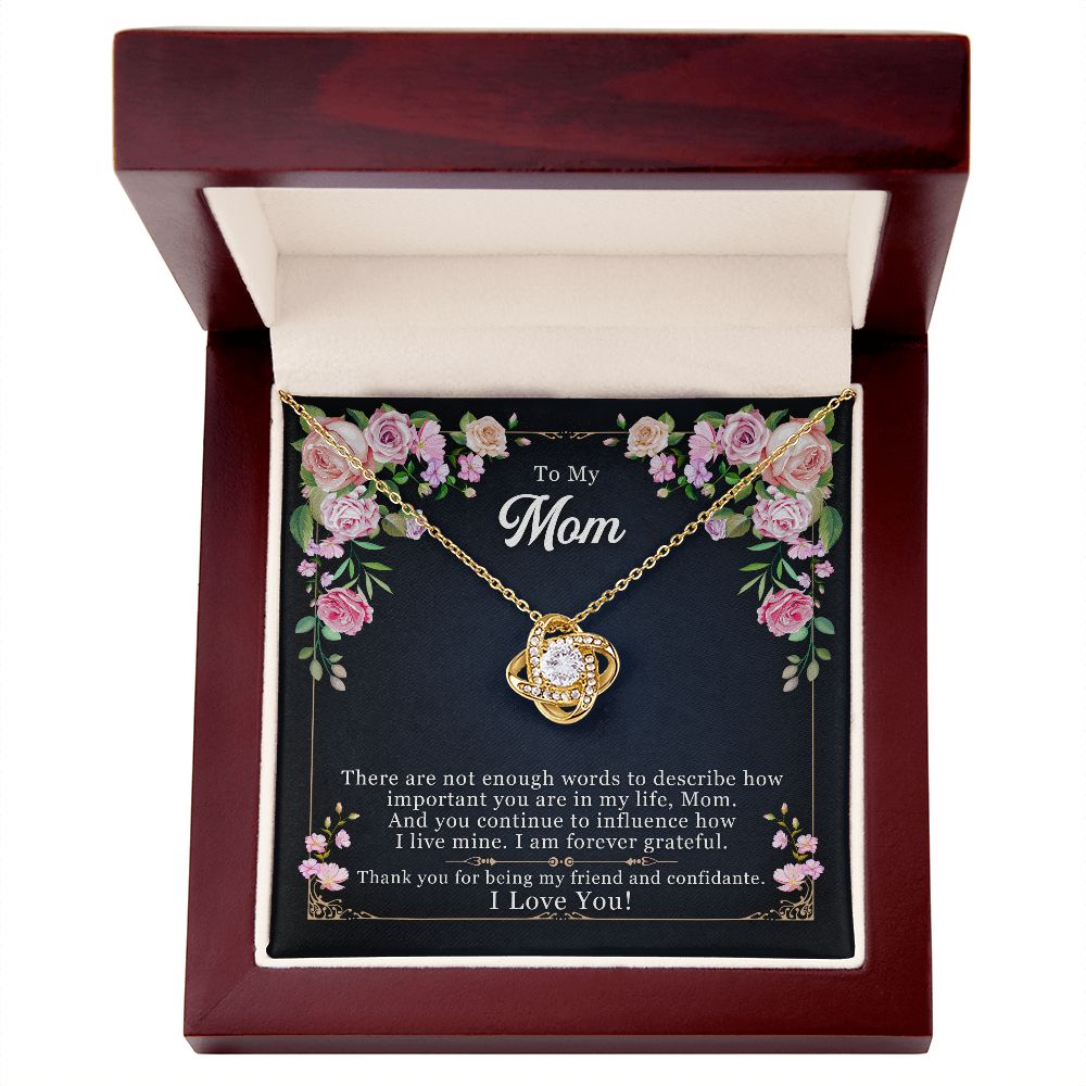 Gift for Mom "I Am Forever Grateful" Necklace