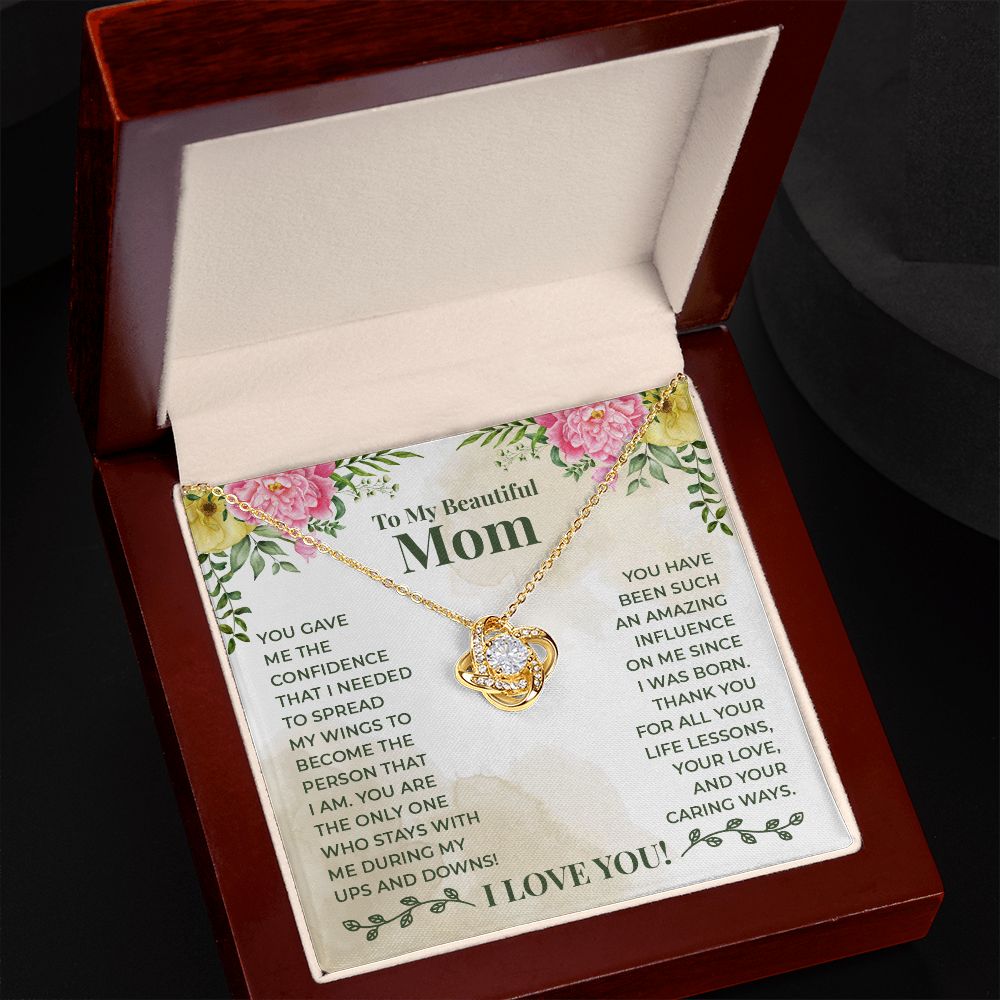 To My Beautiful Mom "Life Lessons" Necklace