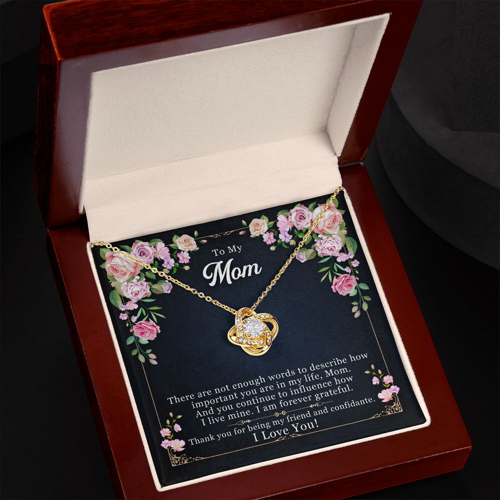 Gift for Mom "I Am Forever Grateful" Necklace