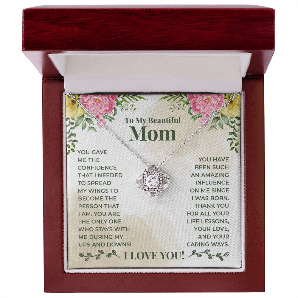 To My Beautiful Mom "Life Lessons" Necklace