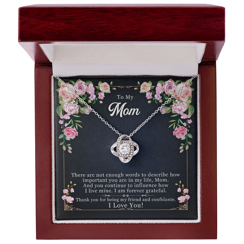 Gift for Mom "I Am Forever Grateful" Necklace