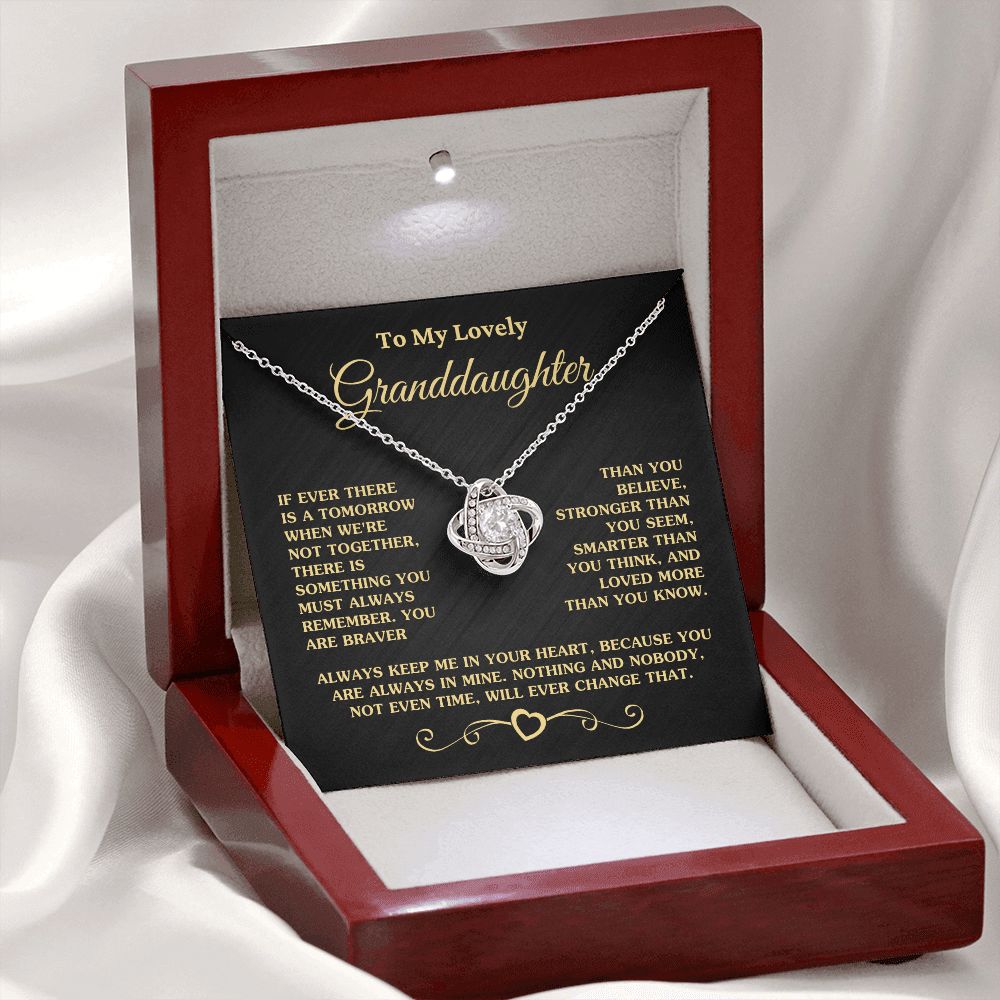 Gift for Granddaughter "Love More Than You Know" Necklace