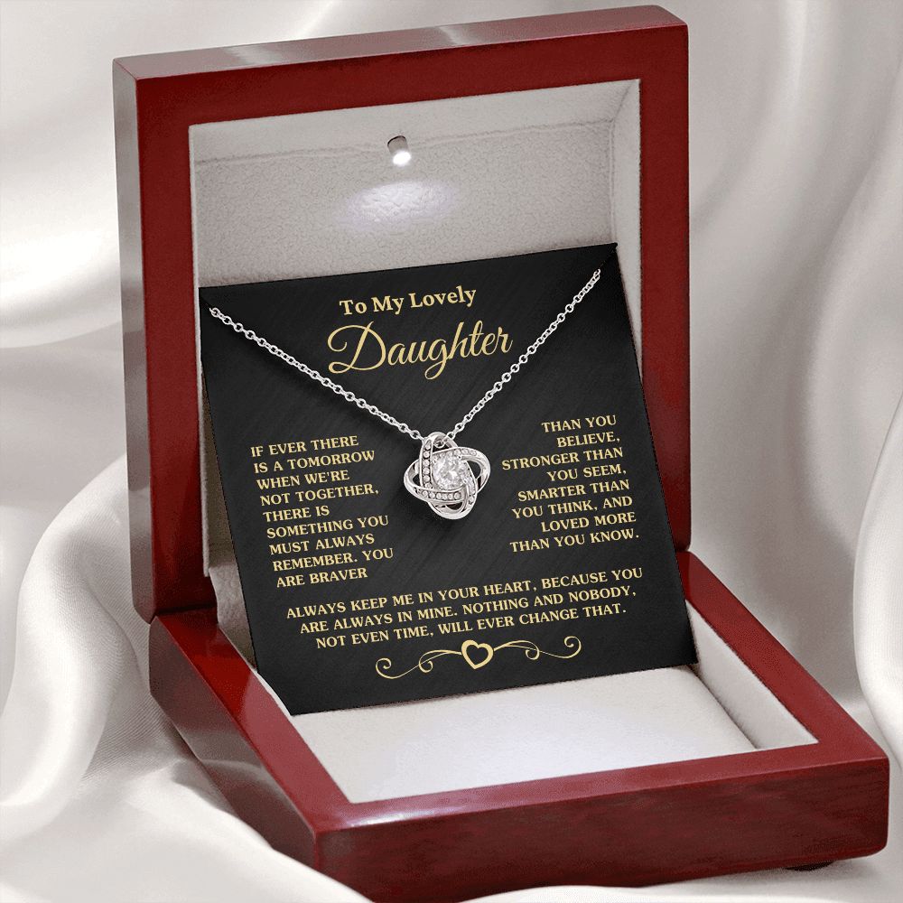 Gift for Daughter "Love More Than You Know" Necklace